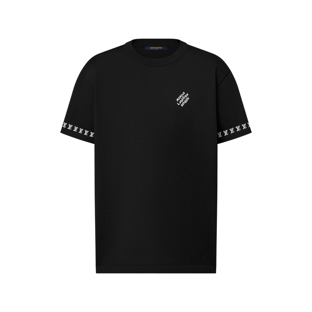T-Shirt Louis Vuitton - Motif jacquard mini LV - Noir