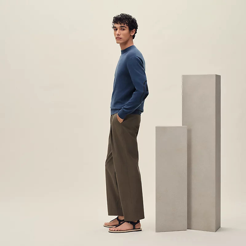 Pull Hermes - Col Rond - Bleu