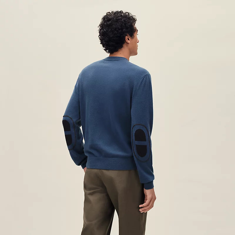 Pull Hermes - Col Rond - Bleu