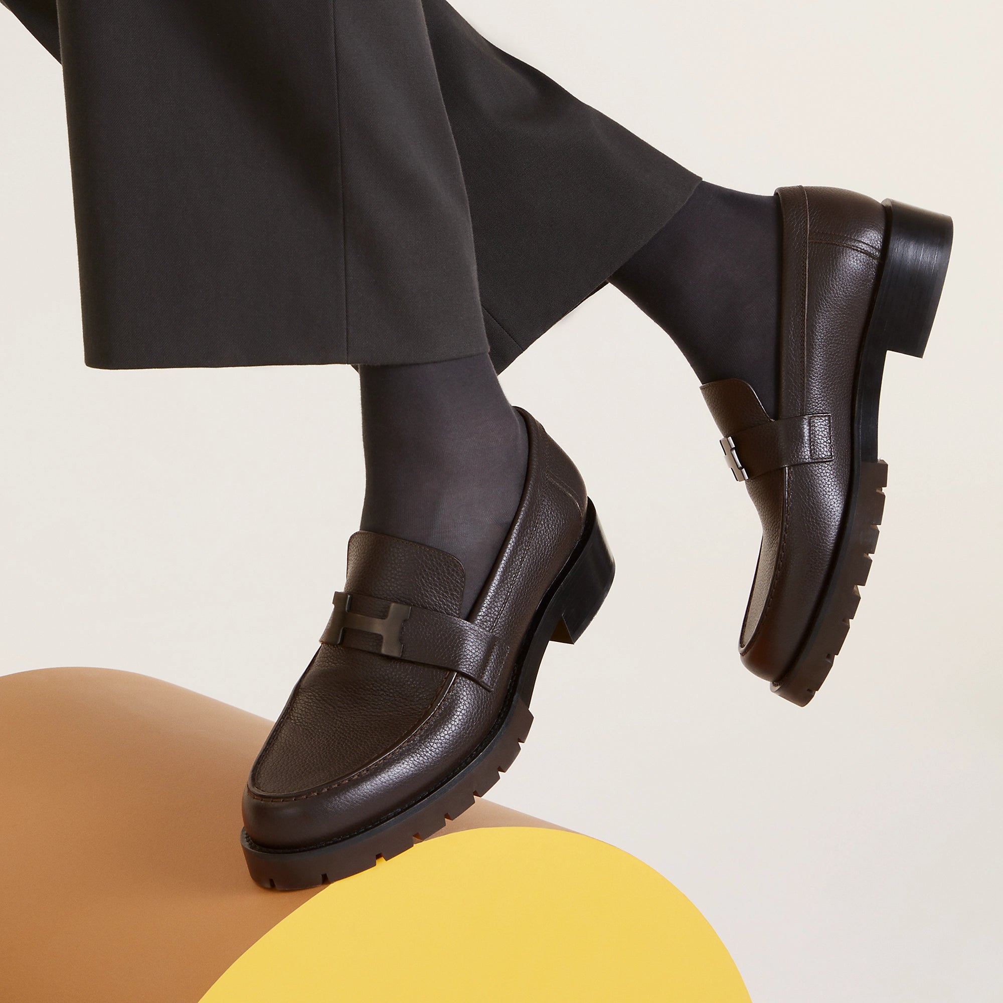 Mocassin Hermes - Grégoire - Marron Ébène