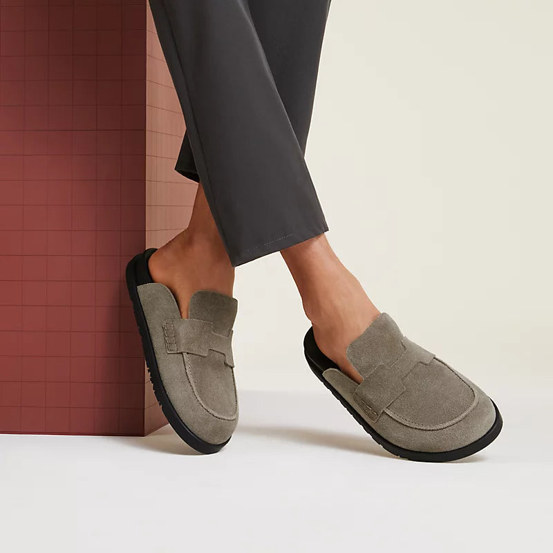 Mules Hermes - Go - Étoupe
