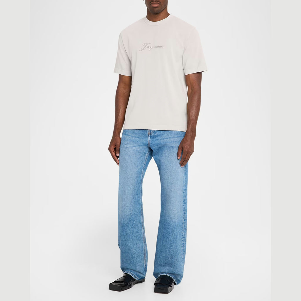 T-Shirt Jacquemus - Logo Brodé - Beige