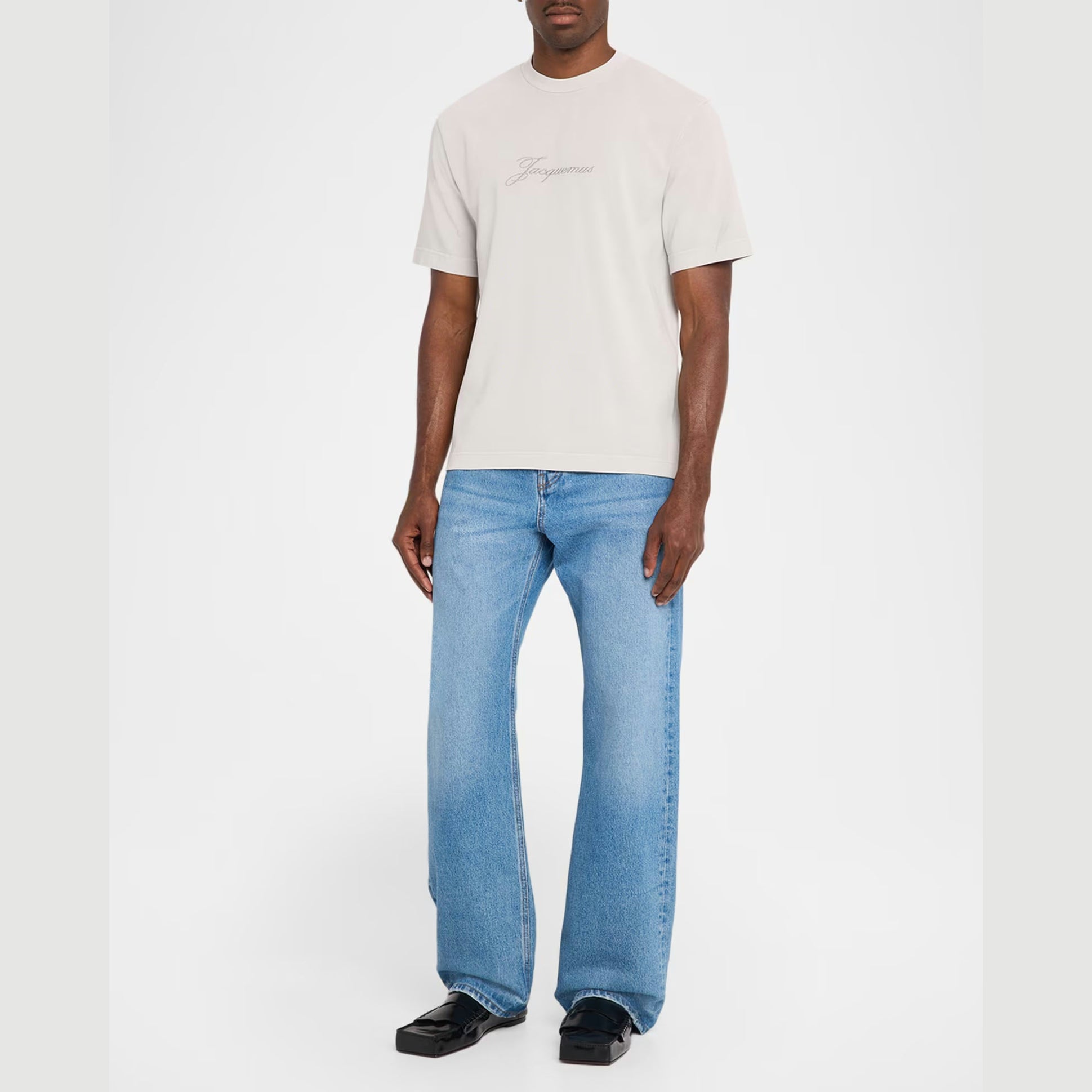 T-Shirt Jacquemus - Logo Brodé - Beige
