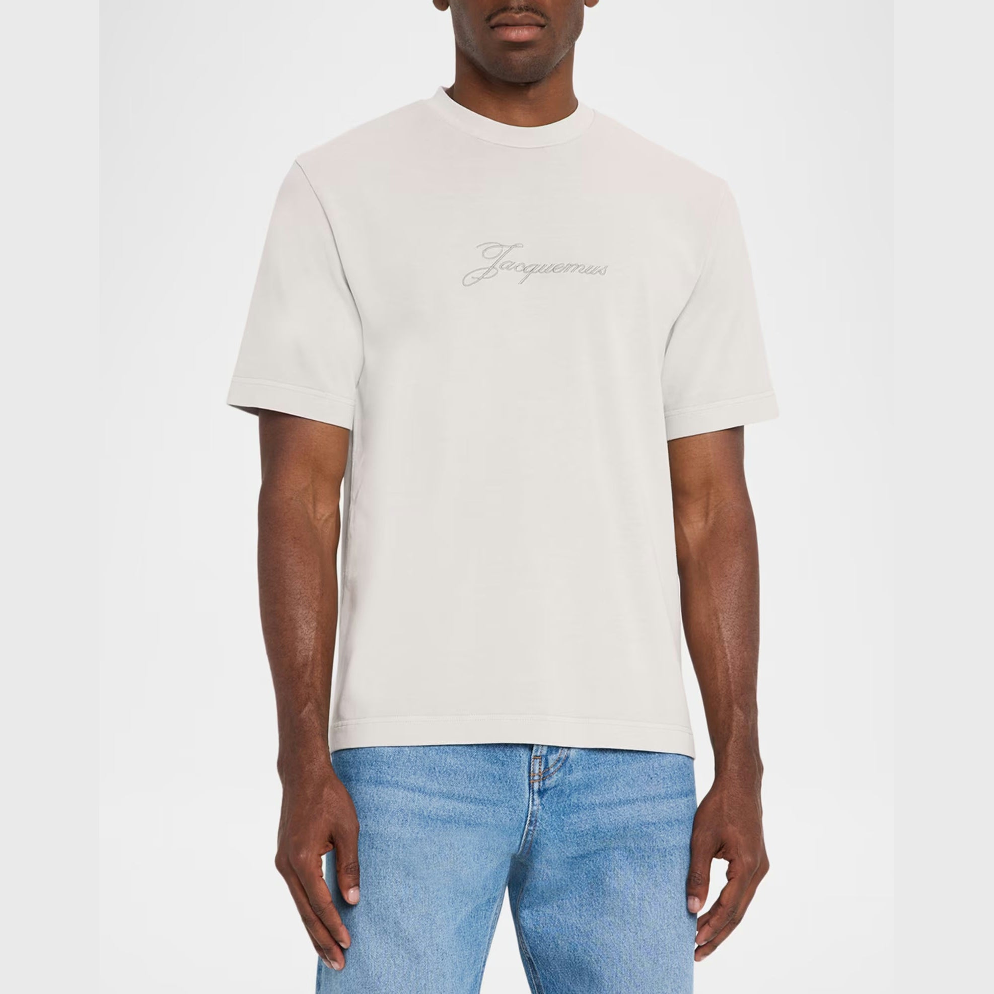 T-Shirt Jacquemus - Logo Brodé - Beige