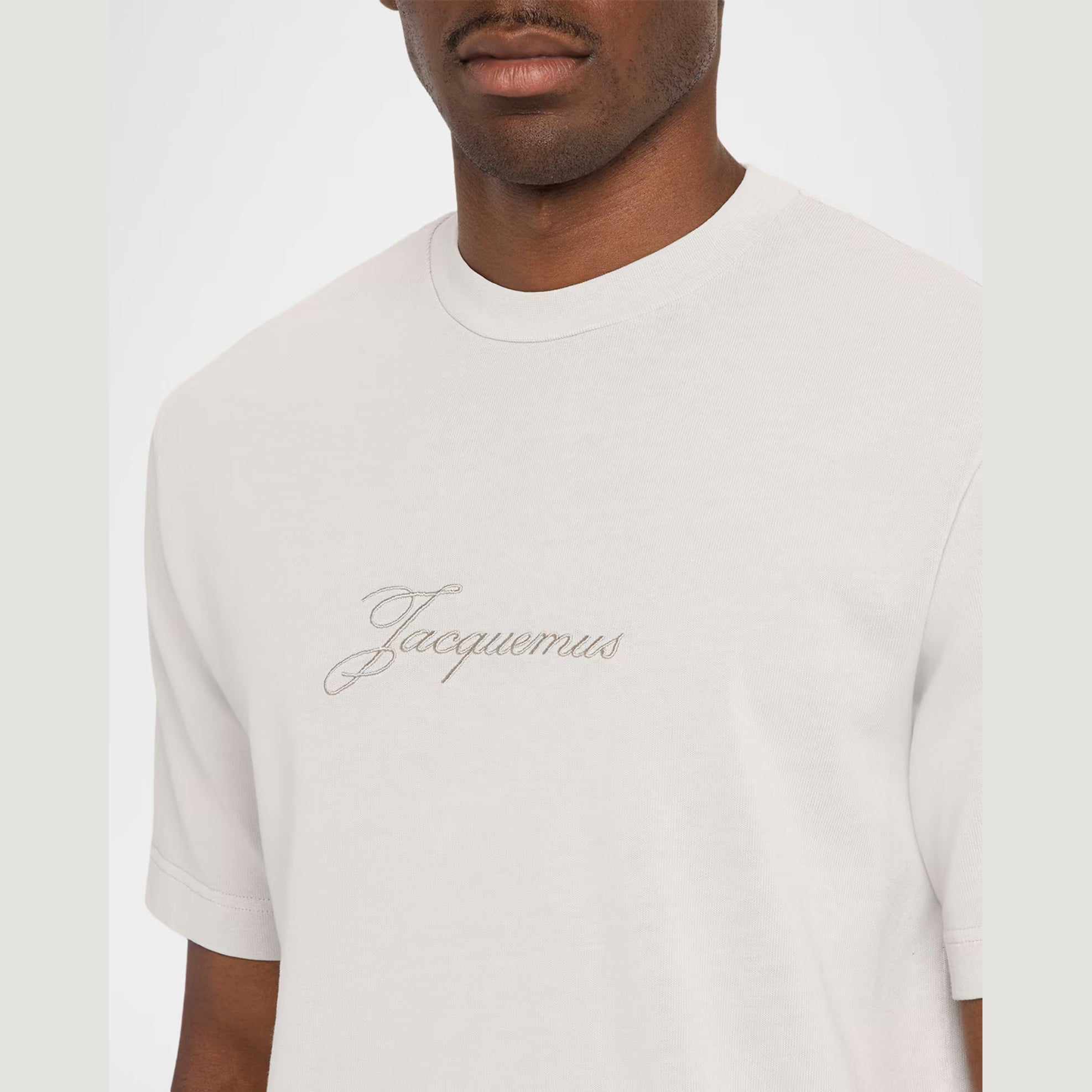T-Shirt Jacquemus - Logo Brodé - Beige