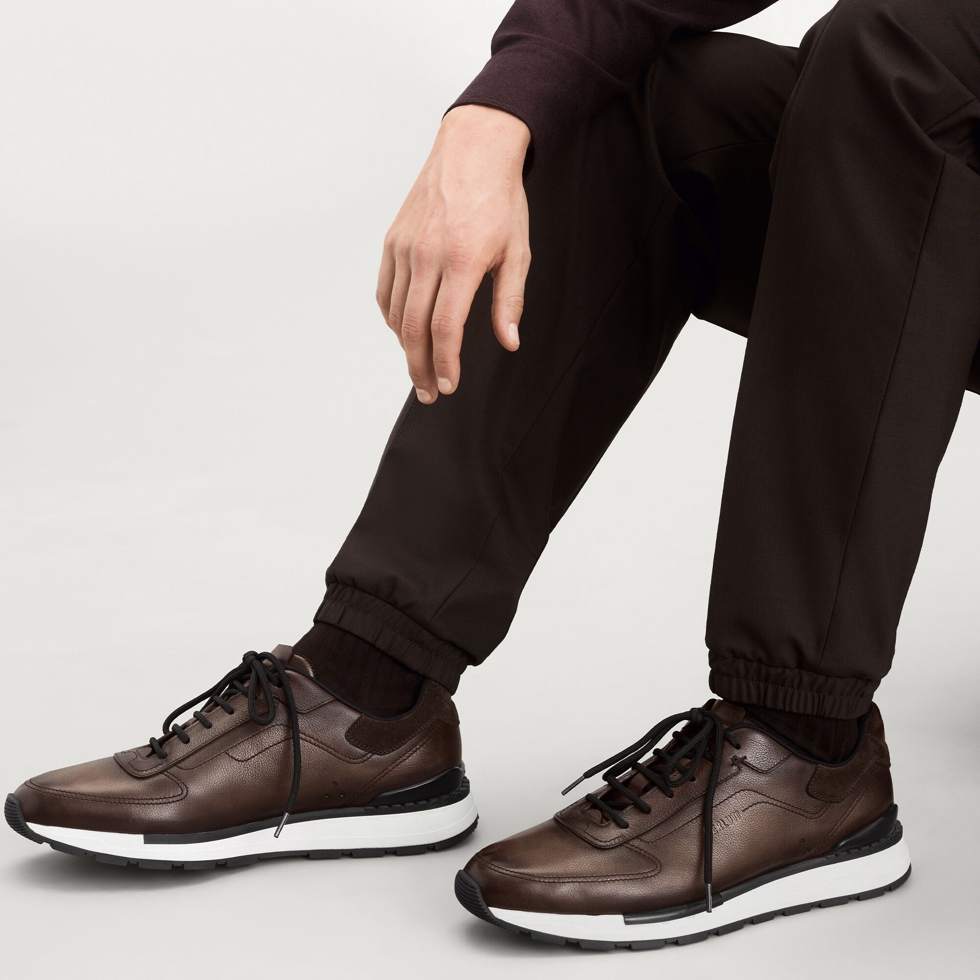 Espadrilles Berluti - Fast Track en Cuir de Veau - Marron