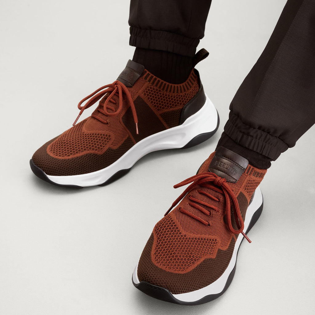 Espadrilles Berluti - Shadow - Lin et Cuir  - Orange