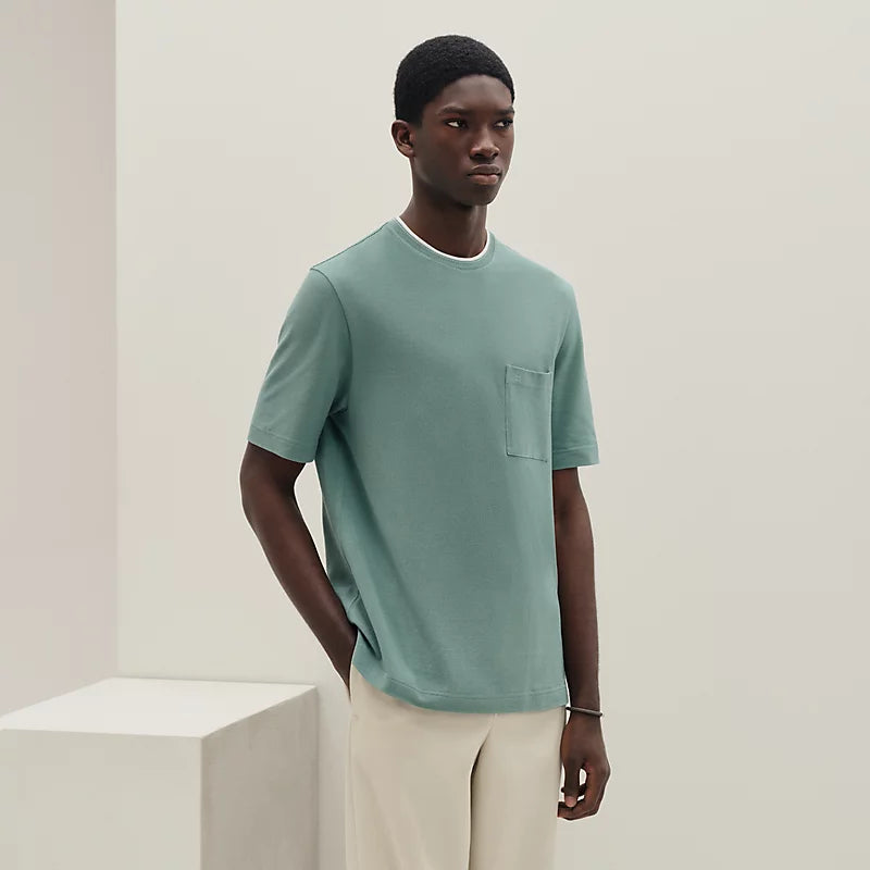 T-Shirt Hermes - Piqûres Sellier - Vert
