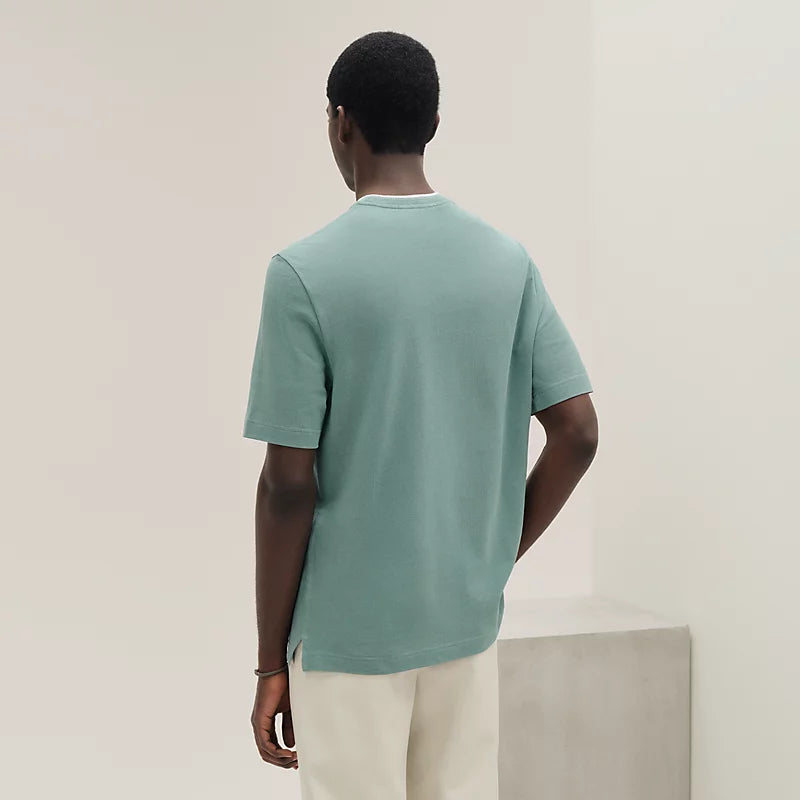 T-Shirt Hermes - Piqûres Sellier - Vert