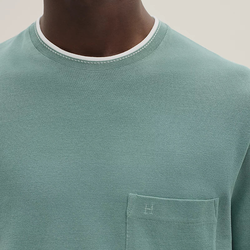 T-Shirt Hermes - Piqûres Sellier - Vert