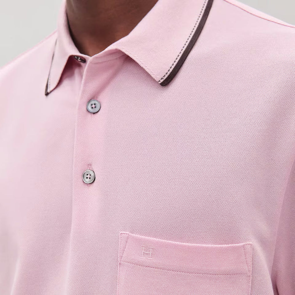 Polo Hermes - Piqures Sellier - Rose