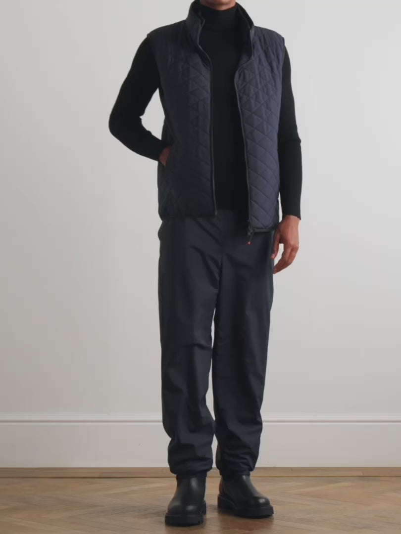 Gilet Loro Piana - Rocky Padded Quilted Storm System® - Bleu Marine