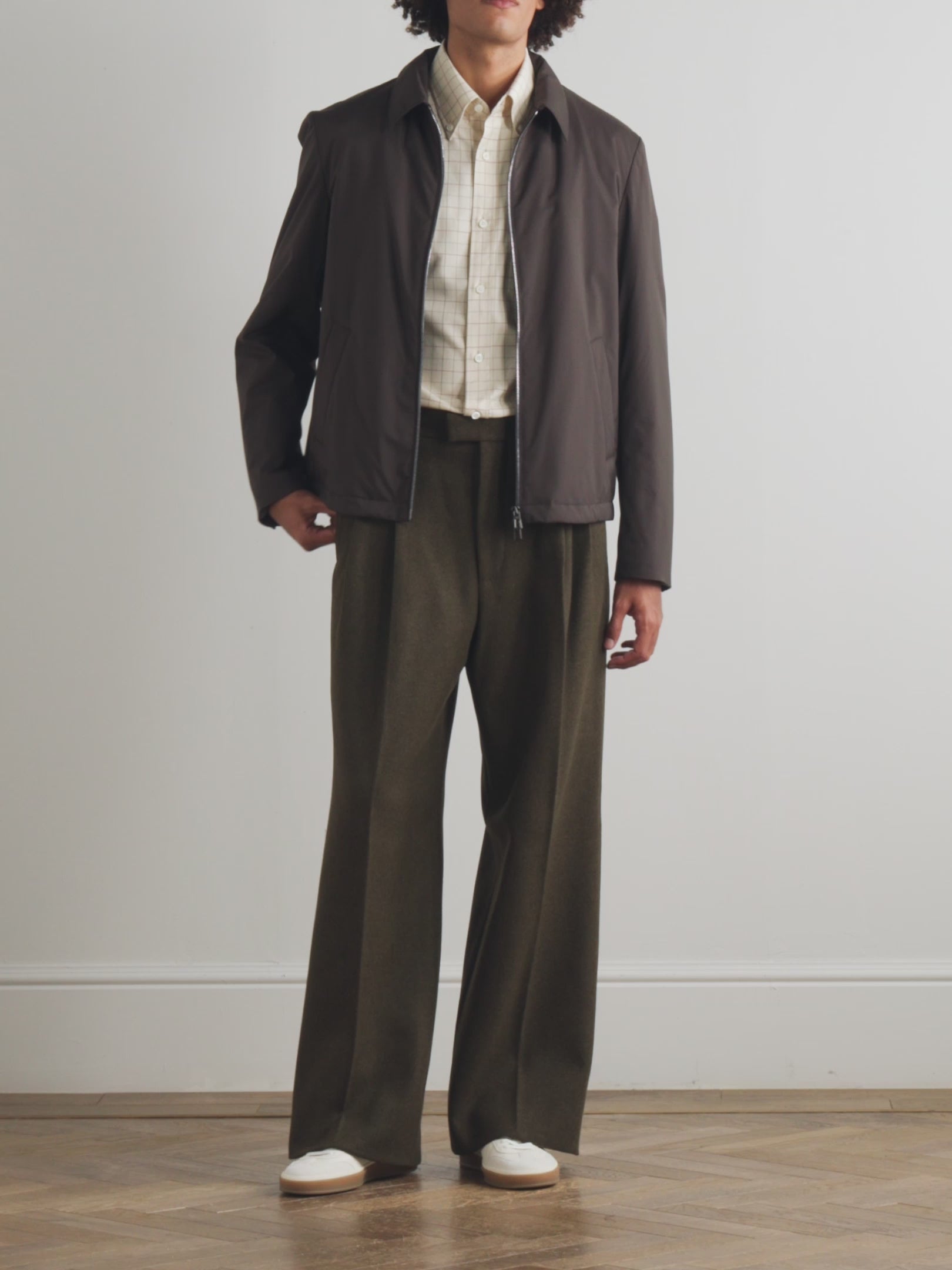 Jacket Loro Piana - Marin Microfibre - Marron