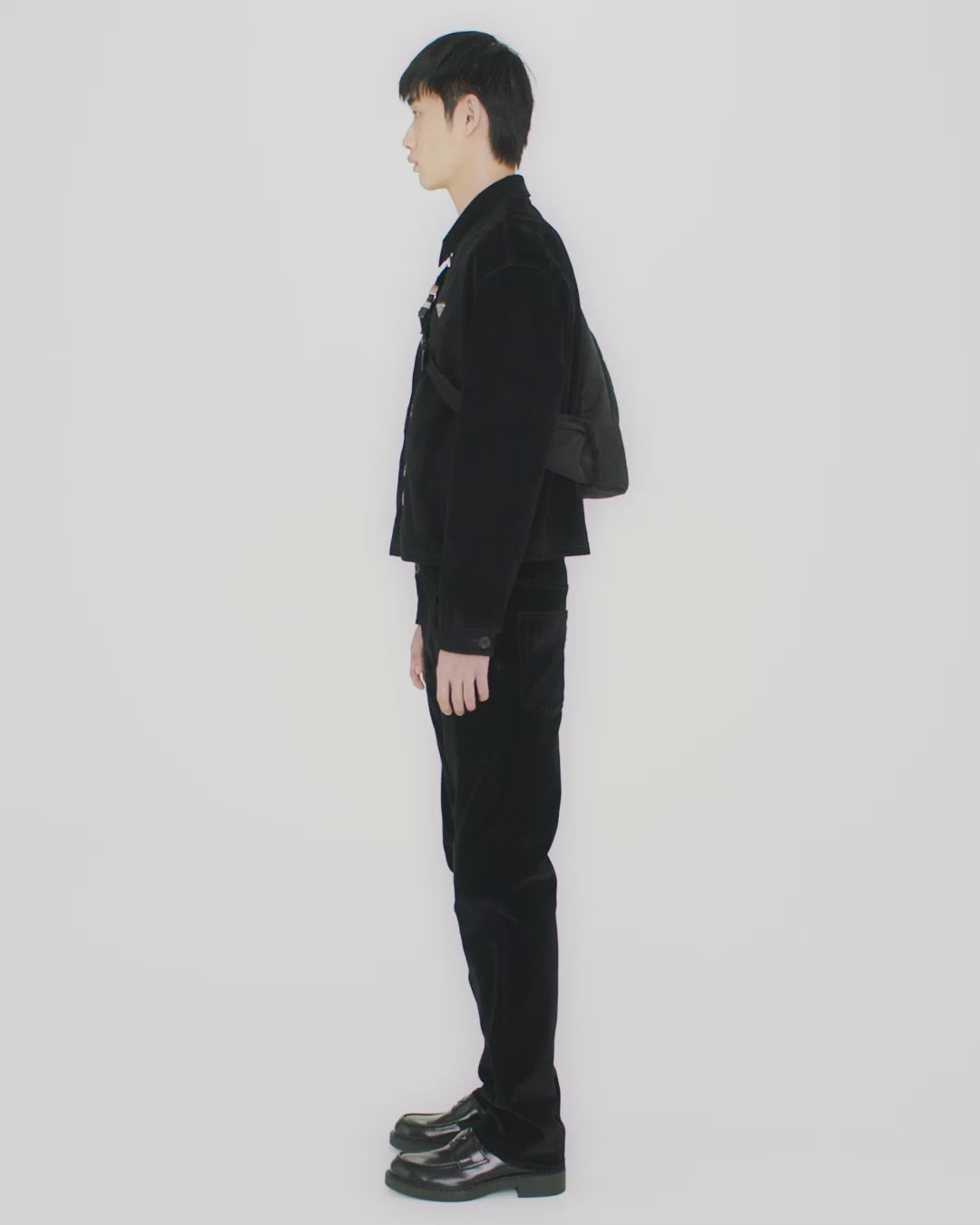 Mocassin Prada - Cuir Brossé - Noir