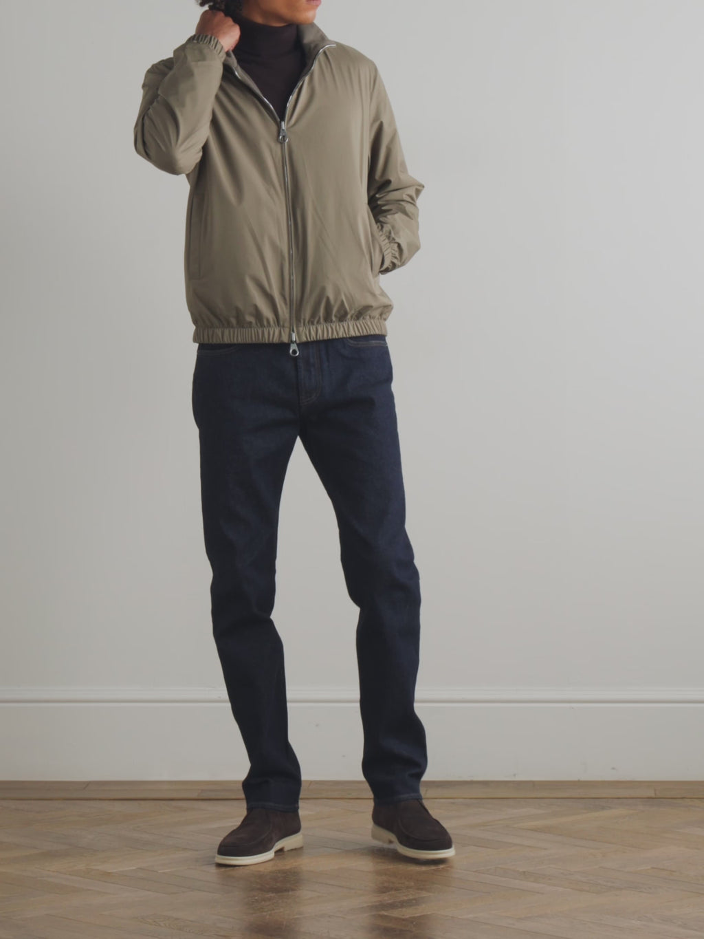 Bomber Loro Piana - En tissu Windmate - Vert