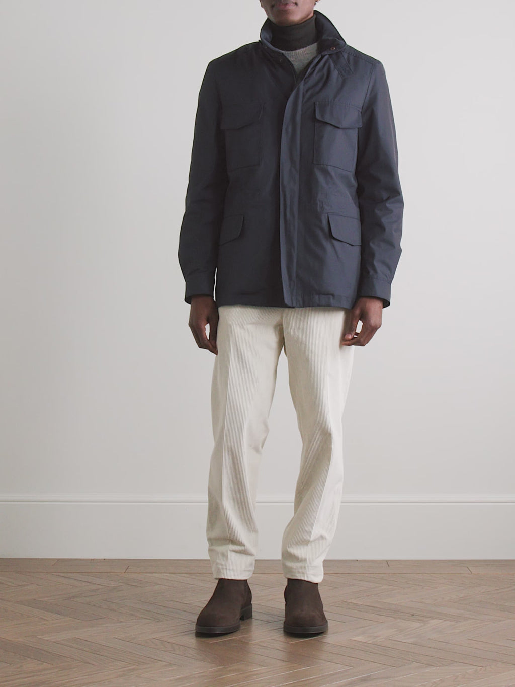 Jacket Loro Piana - Militaire Traveller - Bleu Marine
