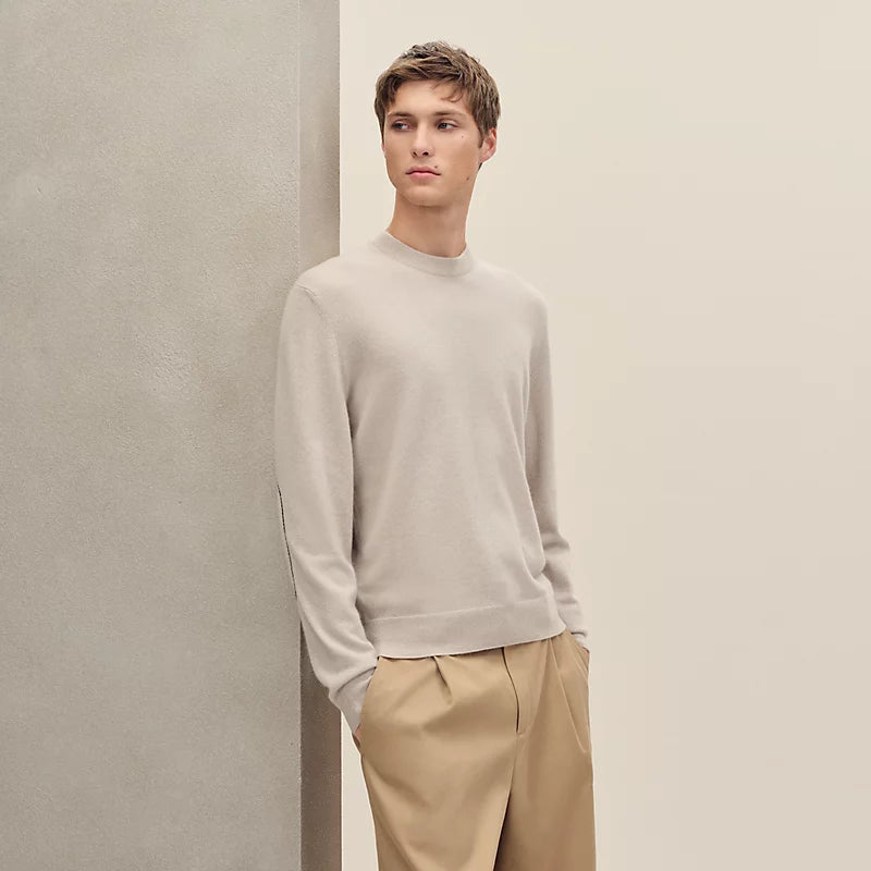 Pull Hermes - Col Rond - Beige