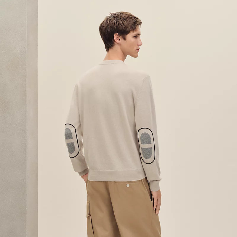 Pull Hermes - Col Rond - Beige