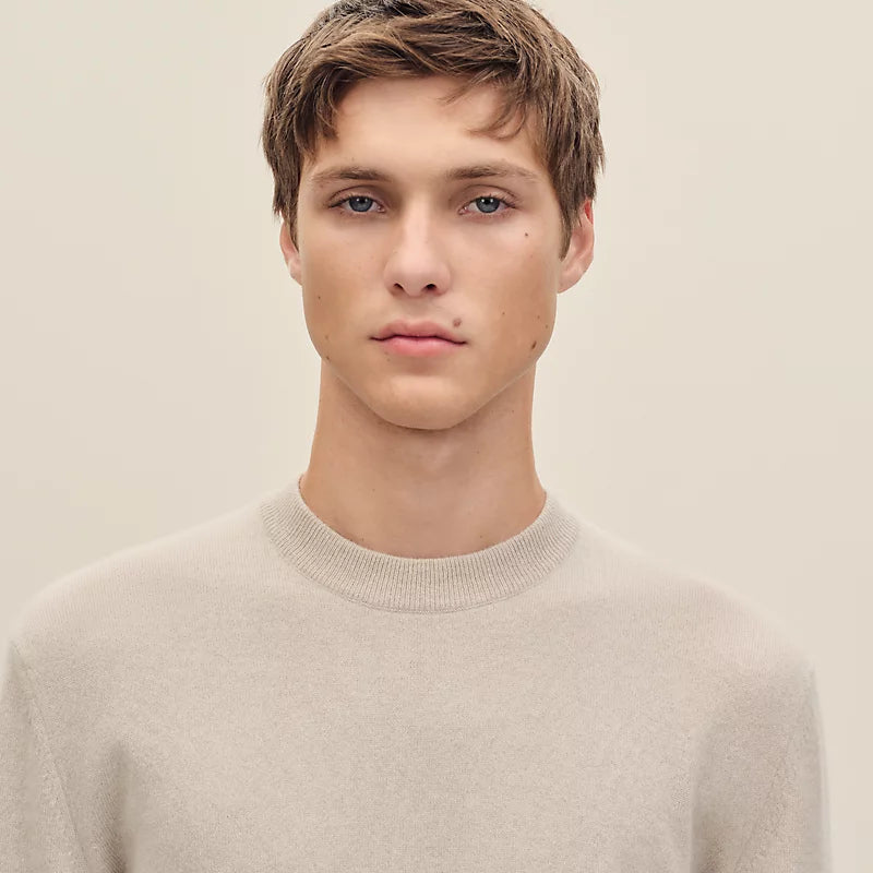 Pull Hermes - Col Rond - Beige