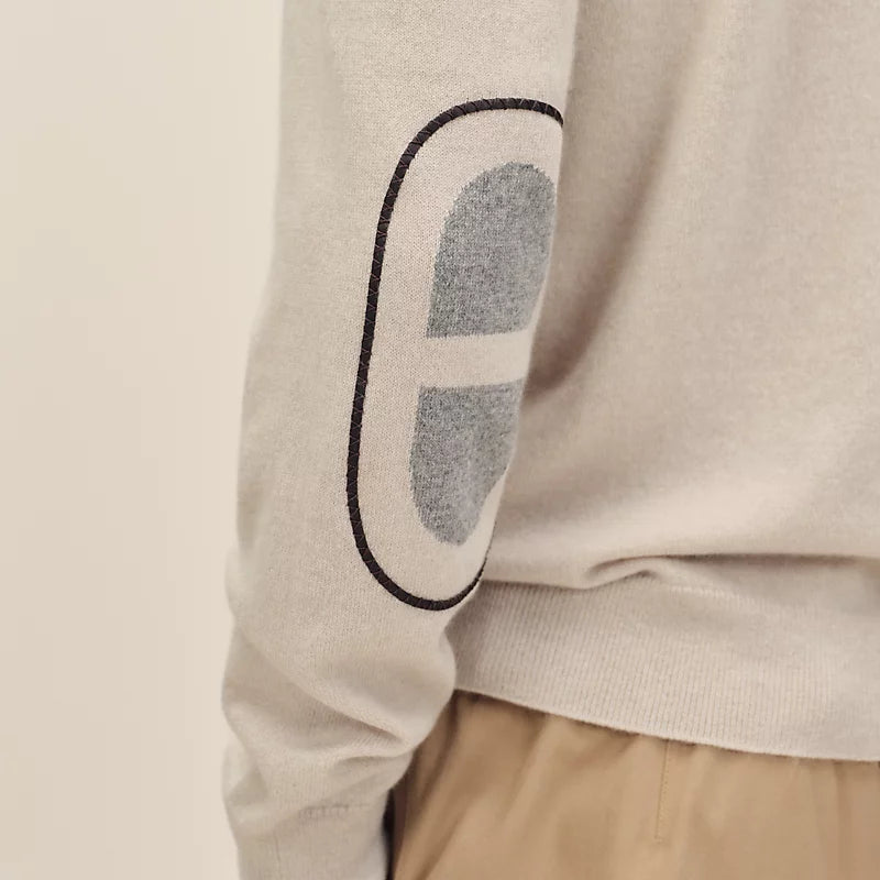 Pull Hermes - Col Rond - Beige