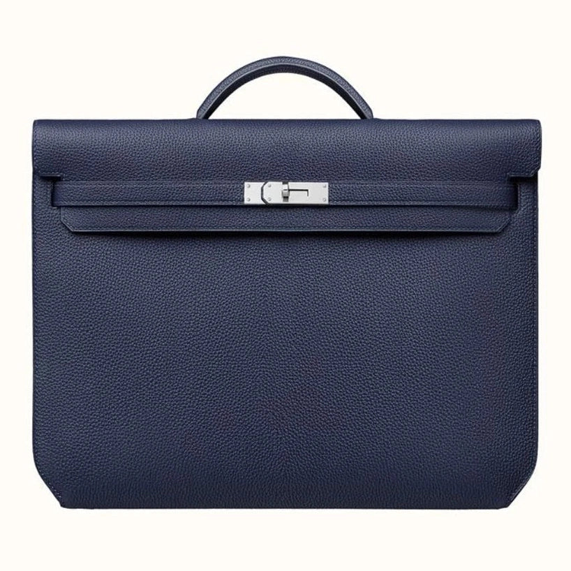 Porte-documents Hermes - Depeche 36 - Bleu Marine