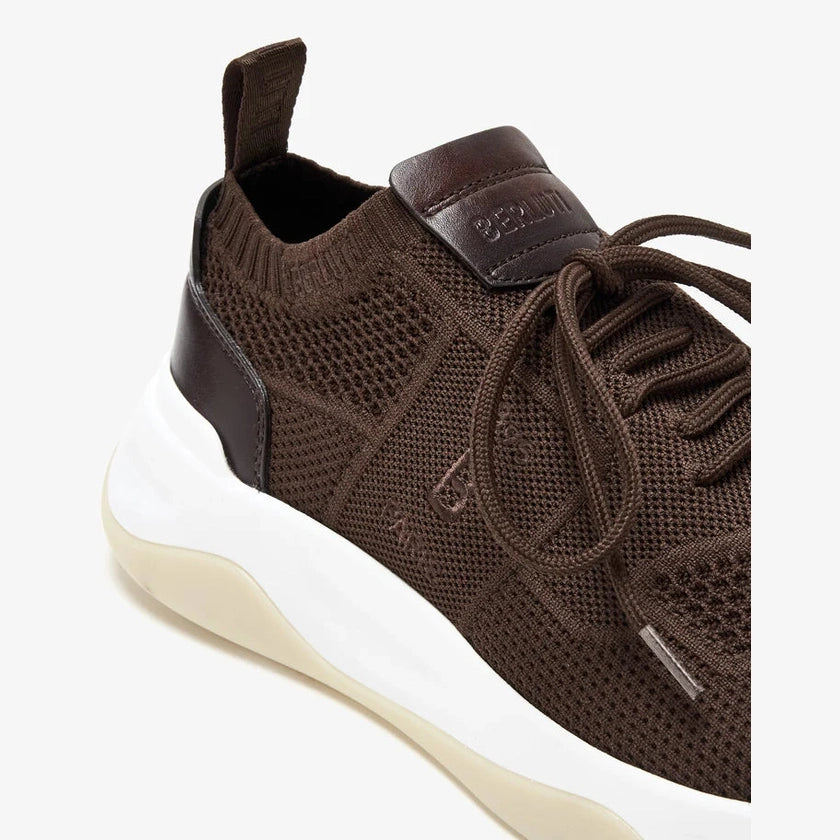 Espadrilles Berluti - Shadow - Maille et Cuir - Marron Foncé