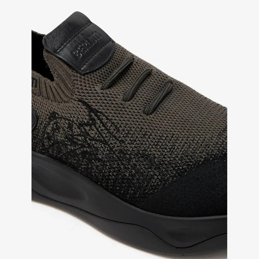 Espadrilles Berluti - Shadow - Lin et Cuir - Marron Foncé