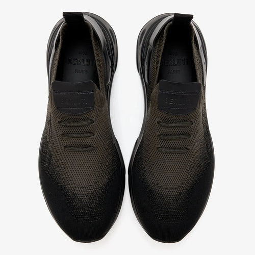 Espadrilles Berluti - Shadow - Lin et Cuir - Marron Foncé