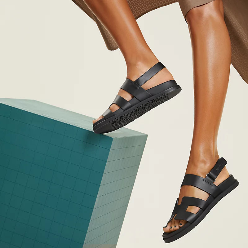 Sandales Hermes - Genius - Noir