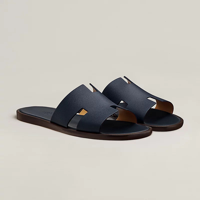 Sandales Hermes - Izmir - Bleu Marine