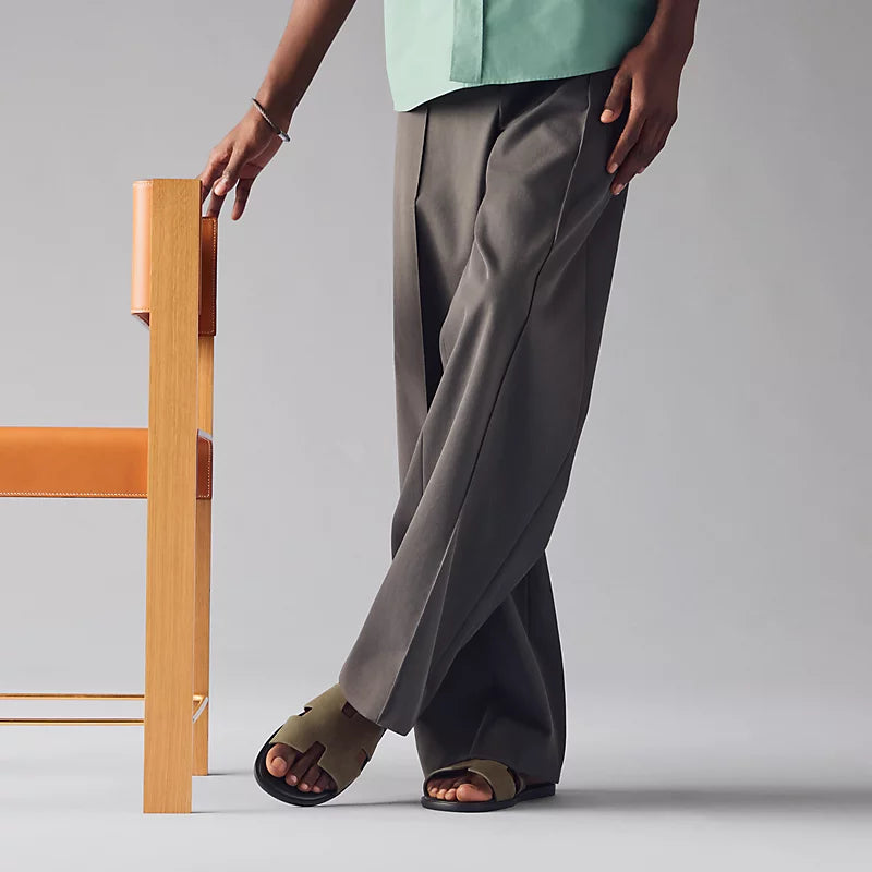 Sandales Hermes - Izmir - vert toundra