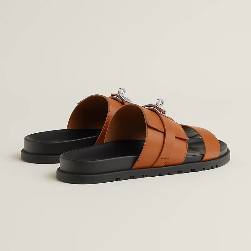 Sandales Hermes - Jackson - Marron