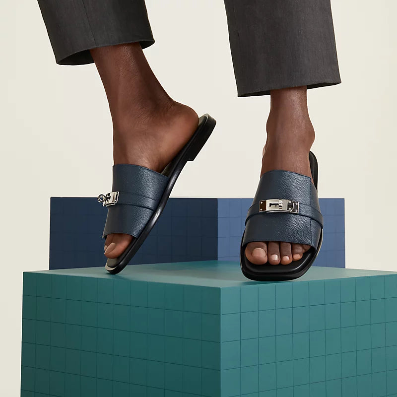 Sandales Hermes - Gabriel - Bleu Marine