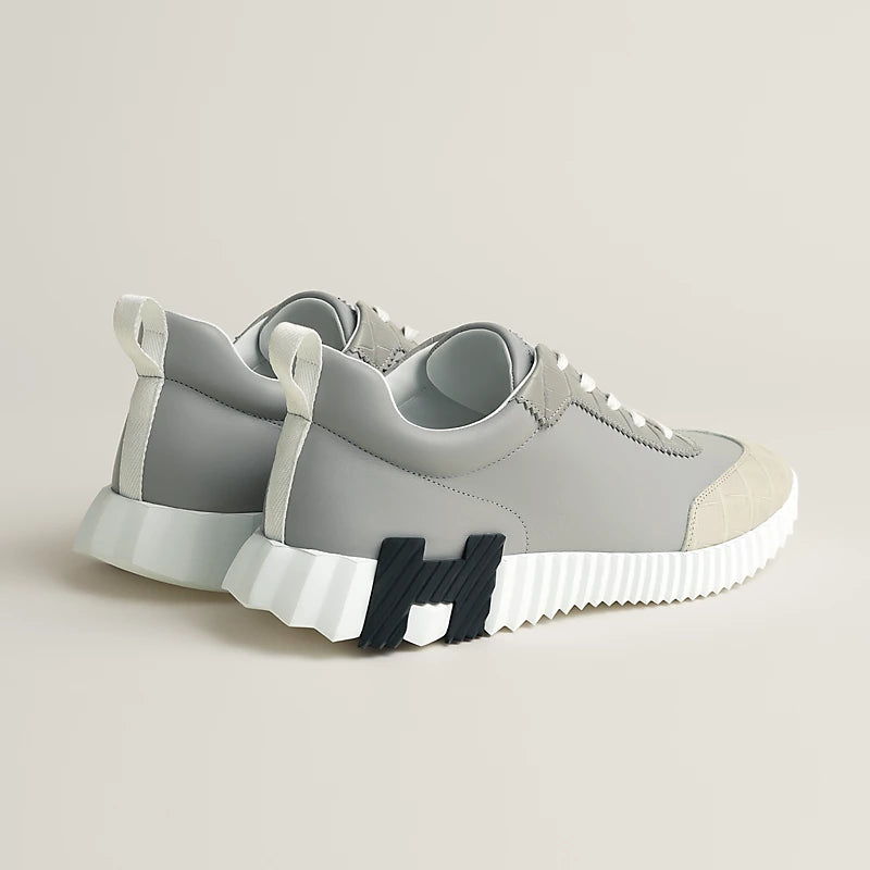 Espadrilles Hermes - Bouncing en Gris silex / Beige glaise