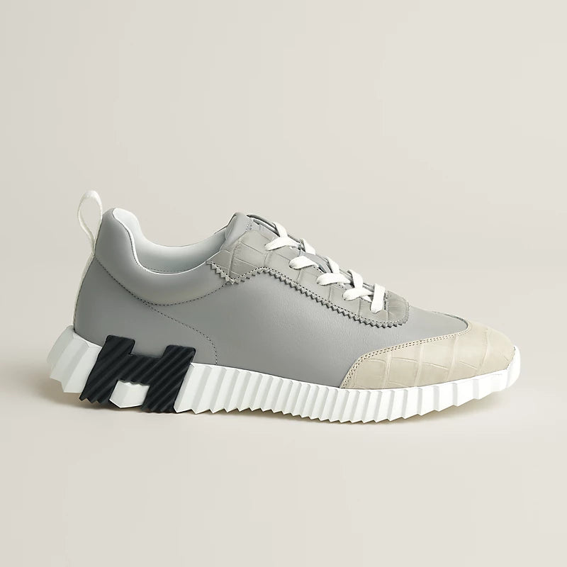 Espadrilles Hermes - Bouncing en Gris silex / Beige glaise