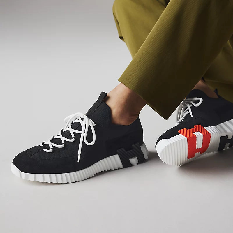 Espadrilles Hermes - slip-on Lift - Noir/Blanc