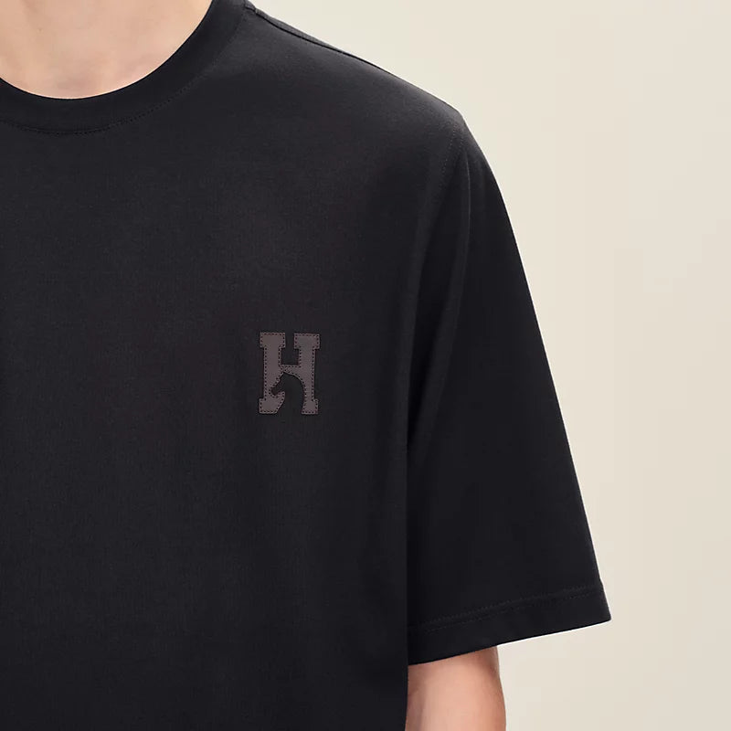 T-Shirt Hermes - Mini patch cuir « H'Cheval »