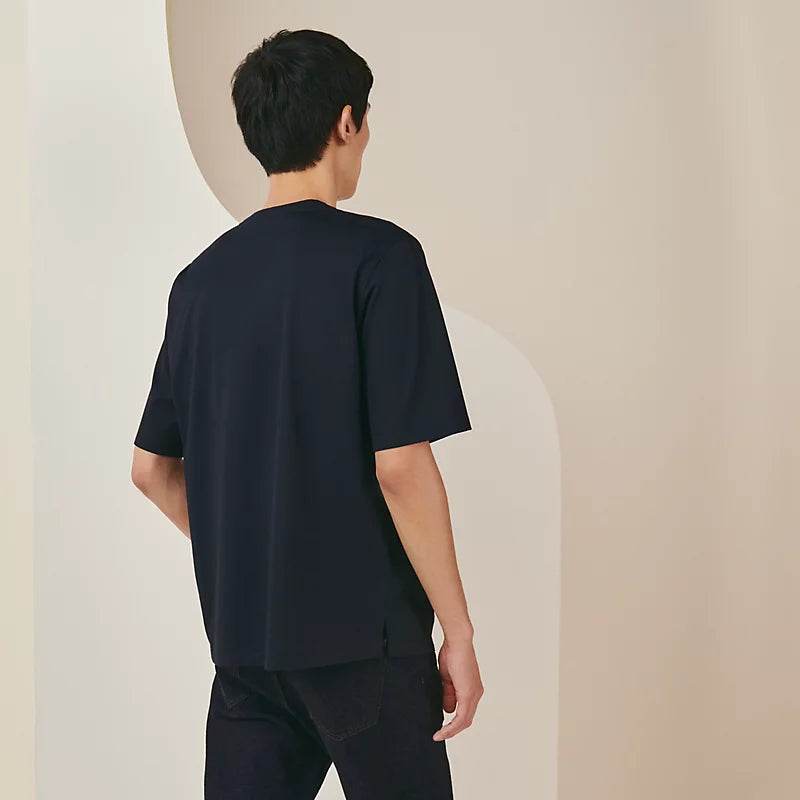 T-Shirt Hermes - Mini patch cuir