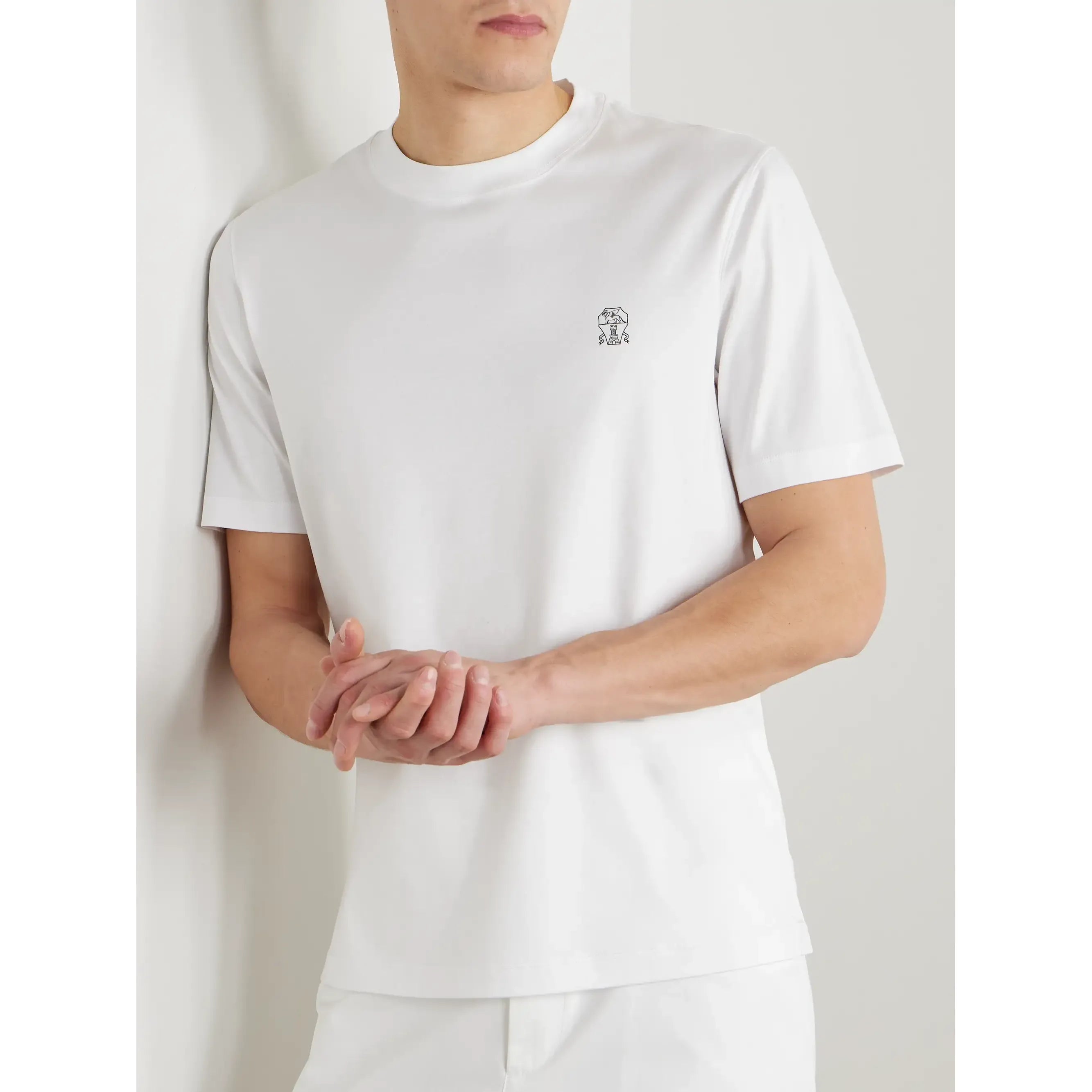 T-Shirt Brunello Cucinelli - Coton - Blanc