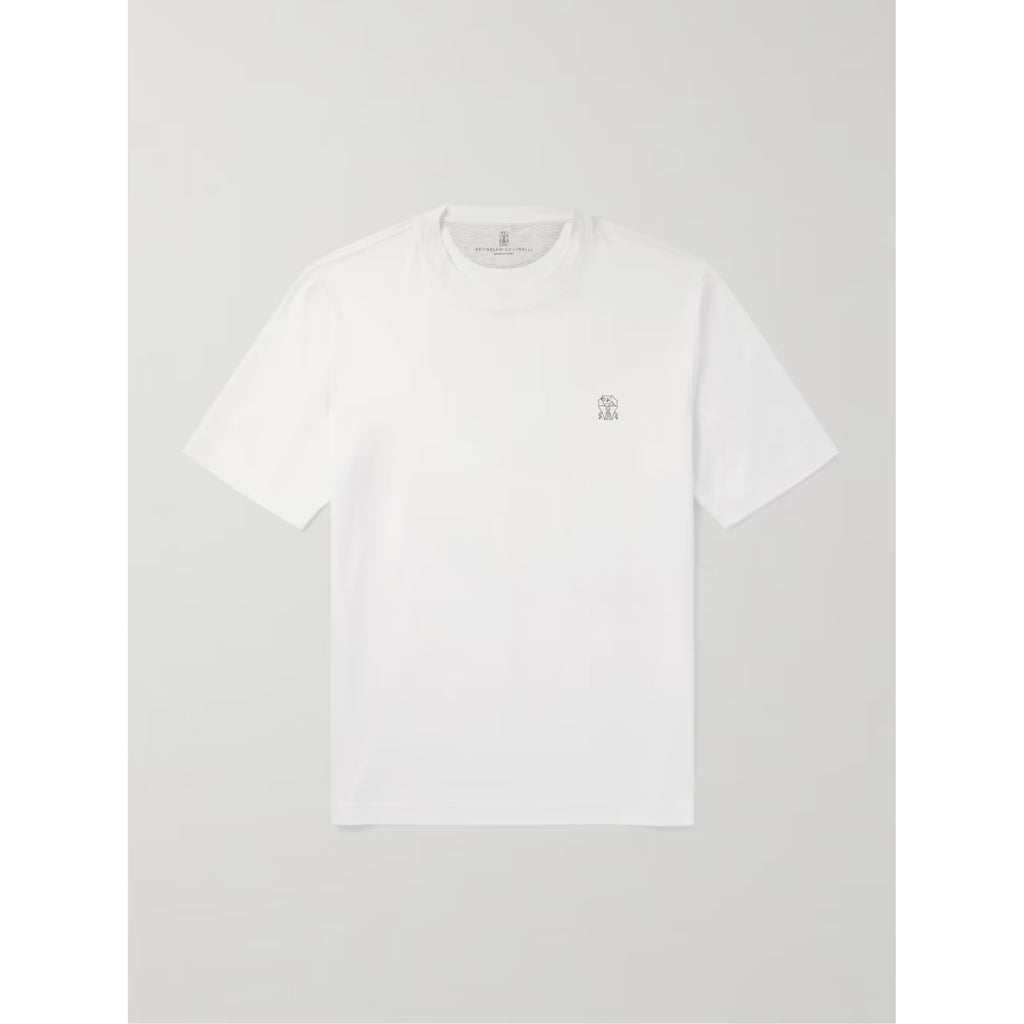 T-Shirt Brunello Cucinelli - Coton - Blanc