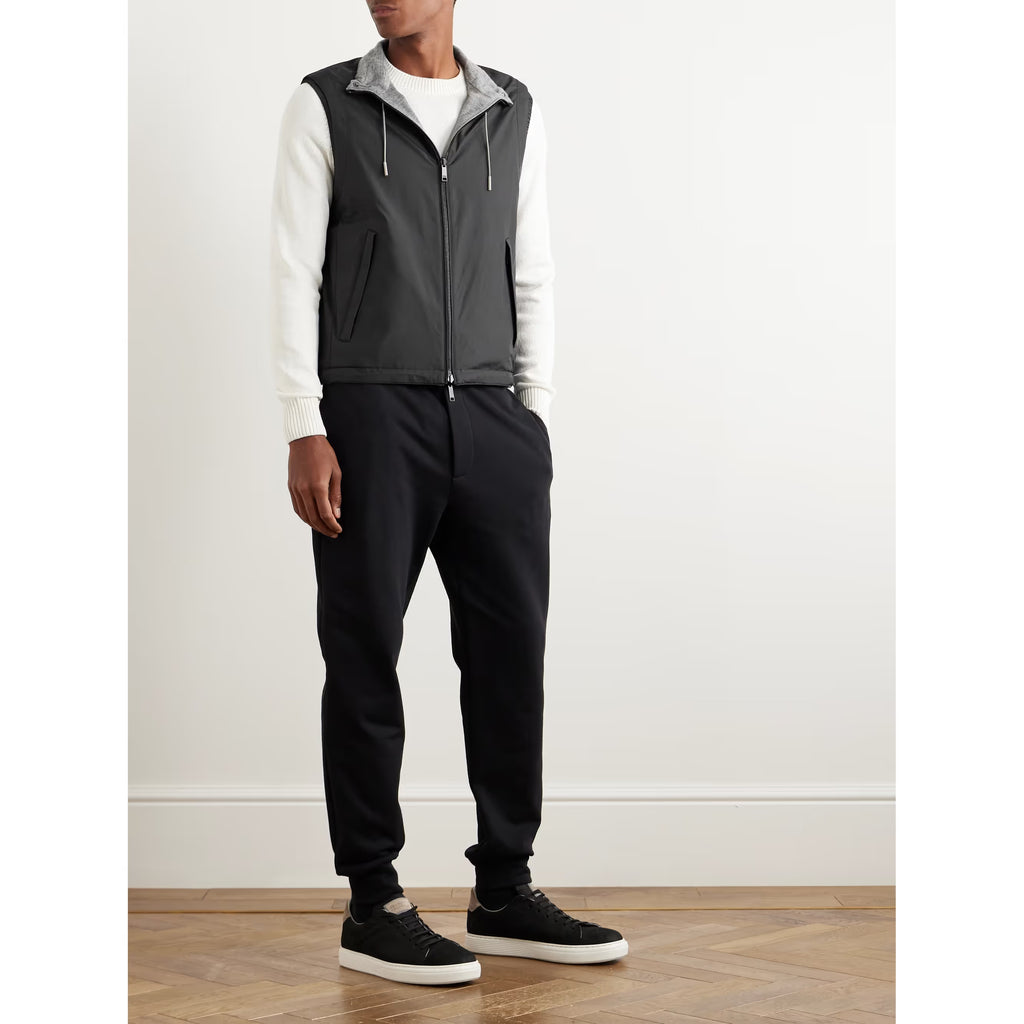 Gilet Zegna-  Reversible Micofibre and Cashmere - Noir