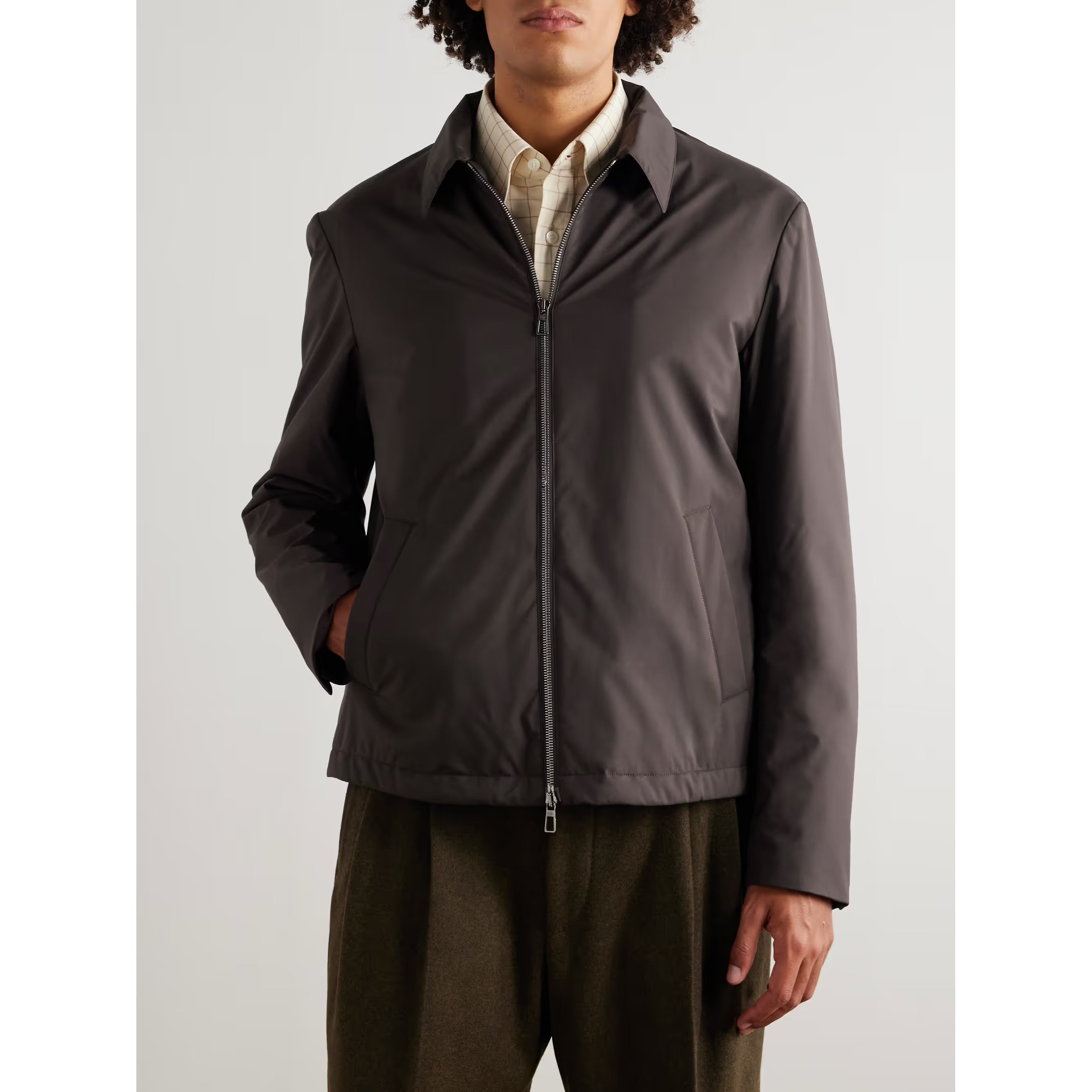 Jacket Loro Piana - Marin Microfibre - Marron