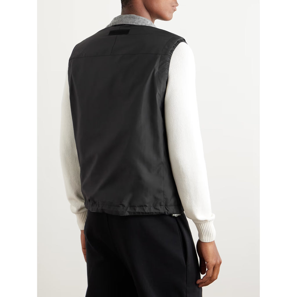 Gilet Zegna-  Reversible Micofibre and Cashmere - Noir