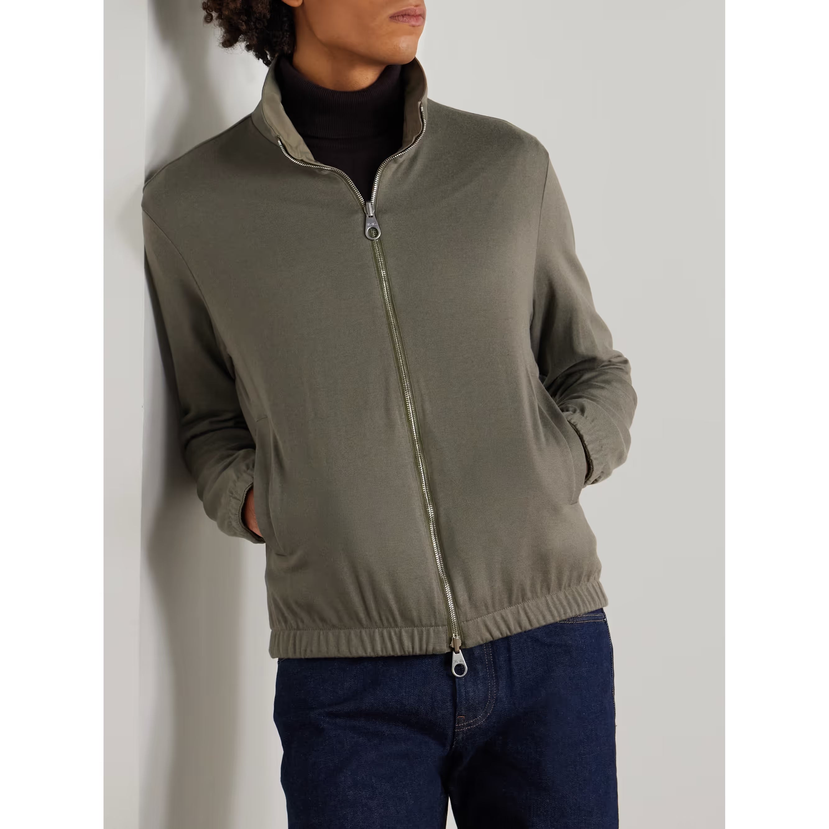 Bomber Loro Piana - En tissu Windmate - Vert