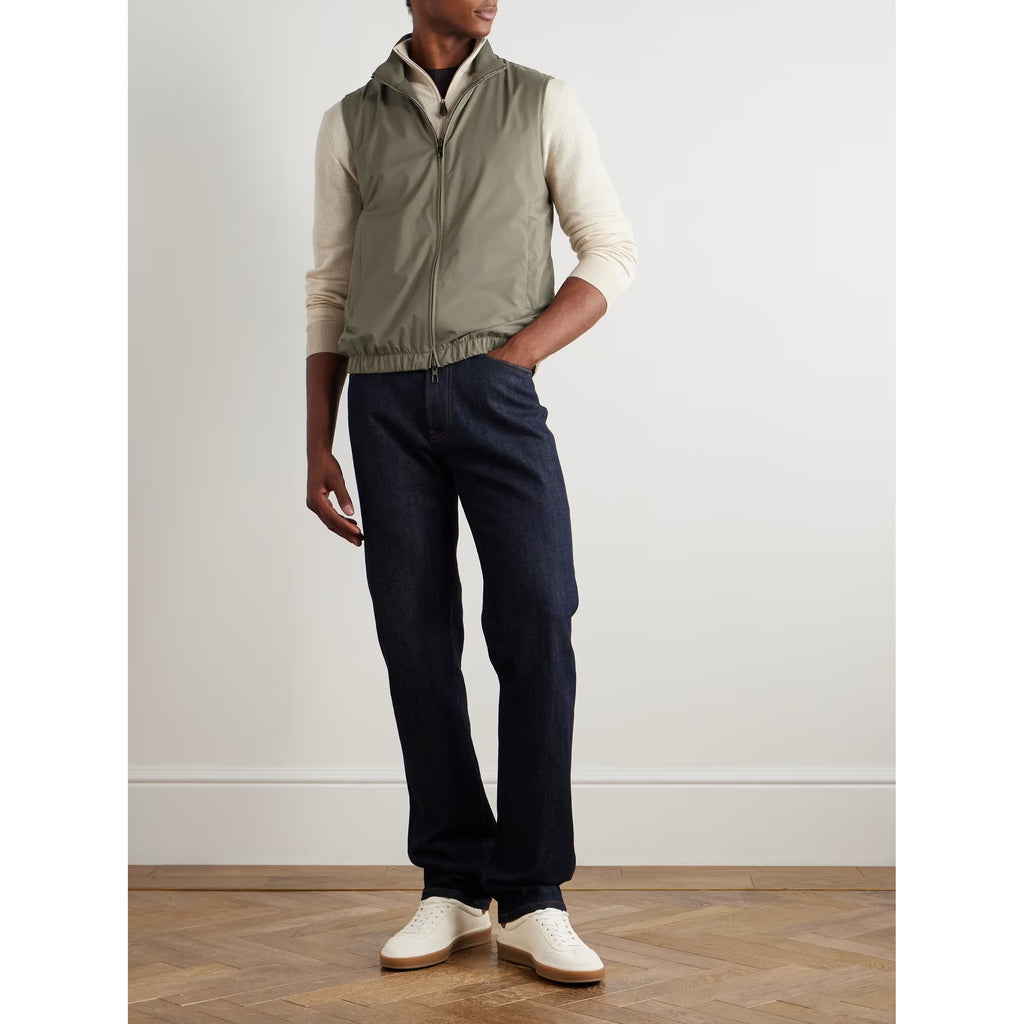 Gilet Loro Piana - Slim-Fit Reversible Storm System® WindWish™ - Vert