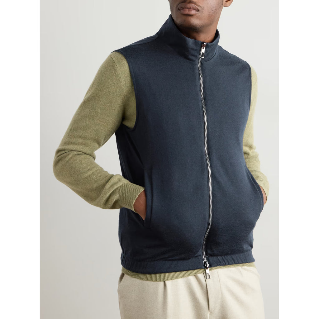 Gilet Loro Piana - Slim-Fit Reversible Storm System® WindWish™ - Bleu