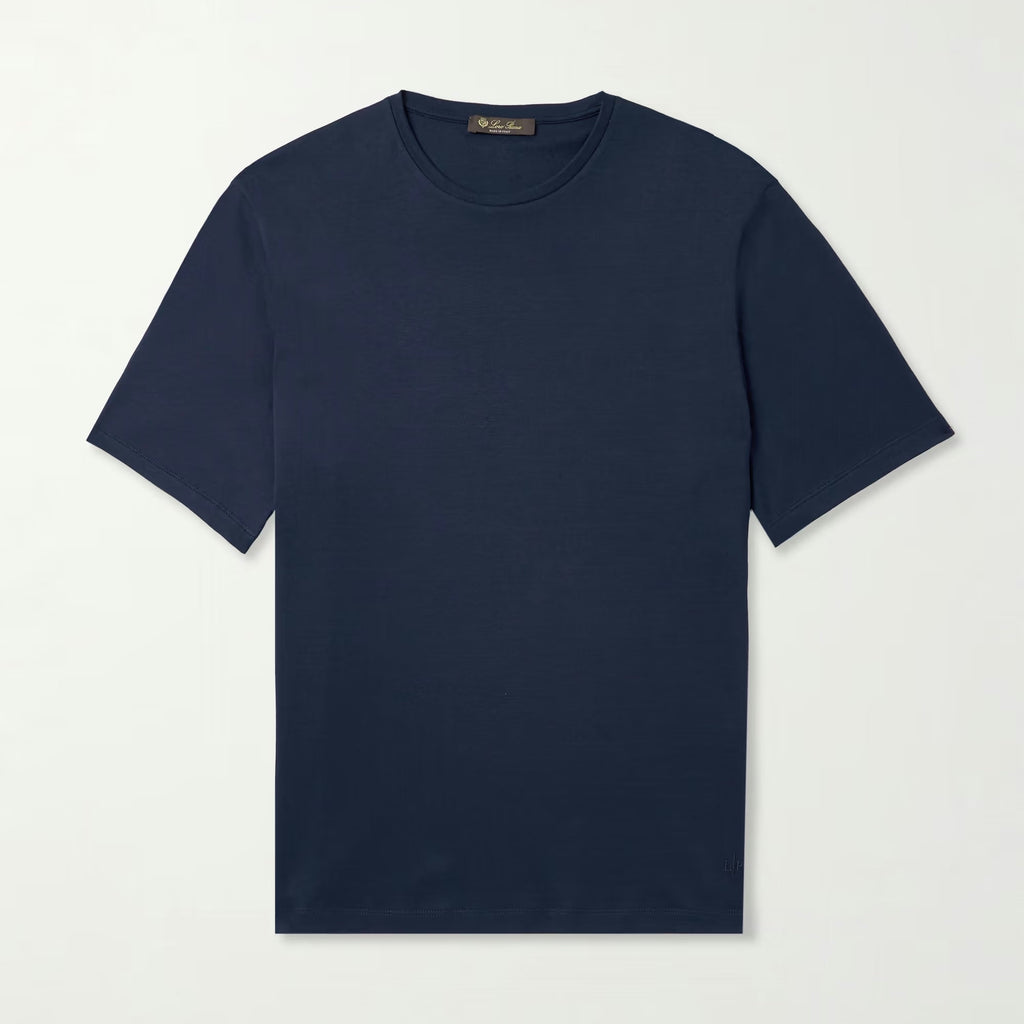 T-Shirt Loro Piana - Coton - Bleu Marine