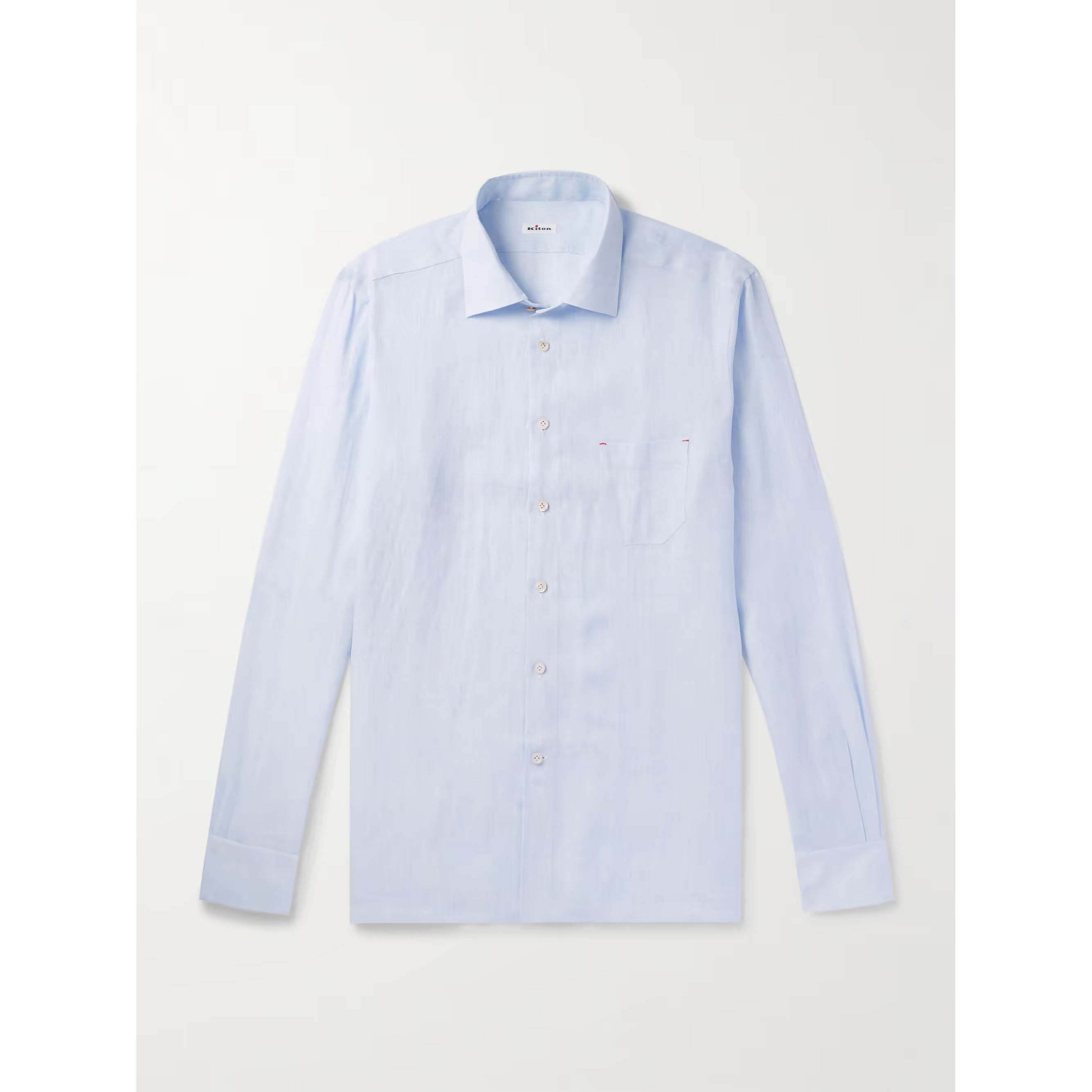 Chemise Kiton - À Boutonnière sur le devant - Bleu