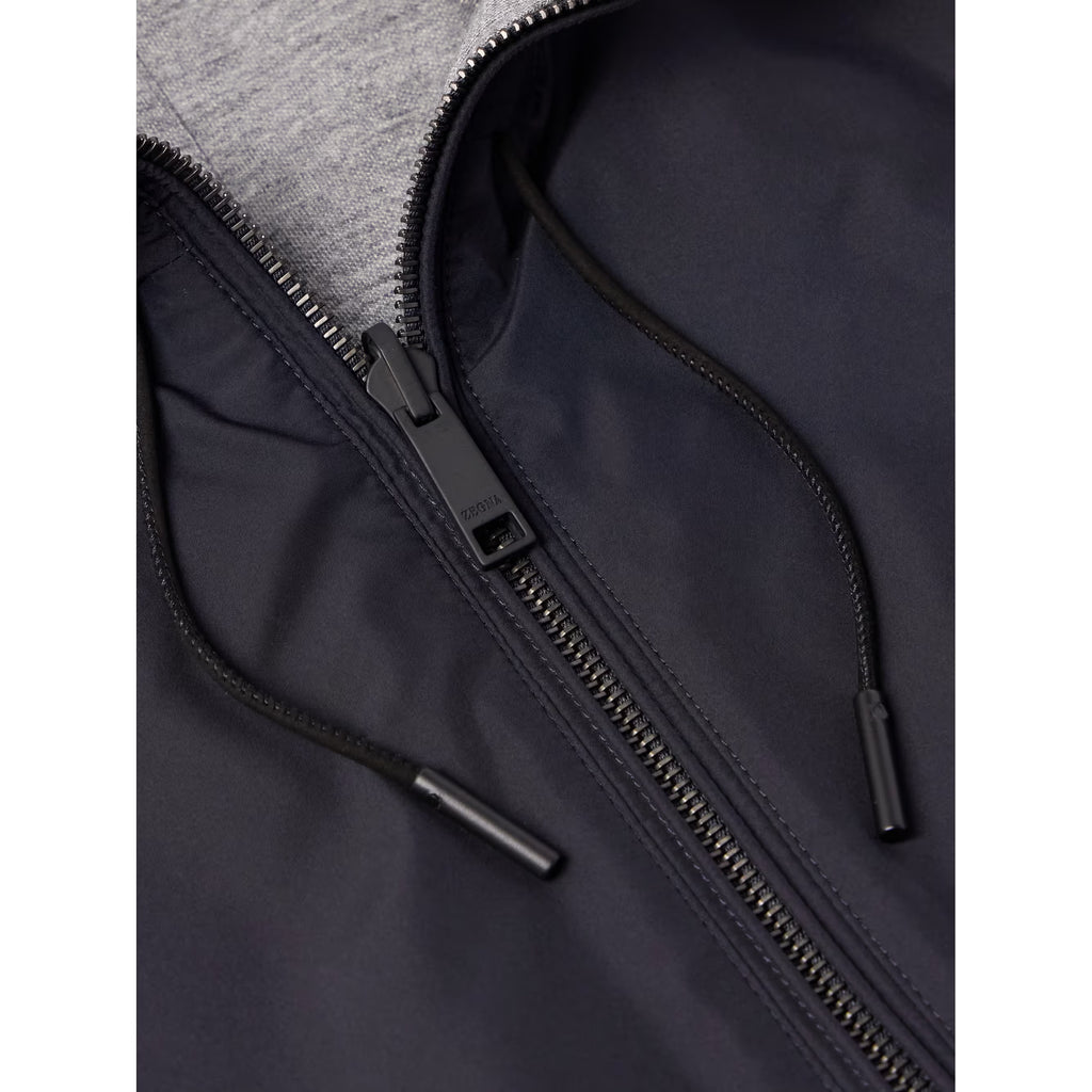 Gilet Zegna-  Reversible Micofibre and Cashmere - Bleu Marine