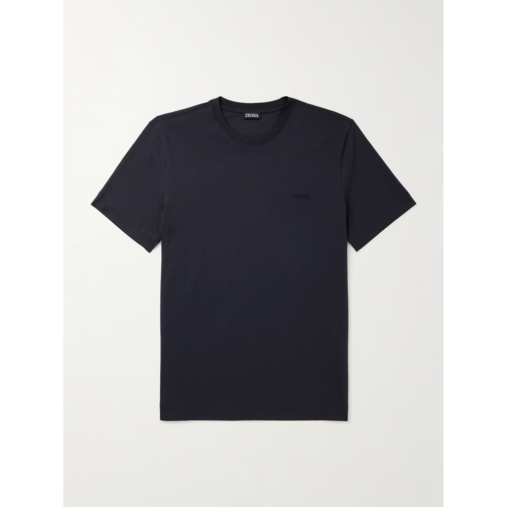 T-Shirt Zegna - Coton - Bleu Marine